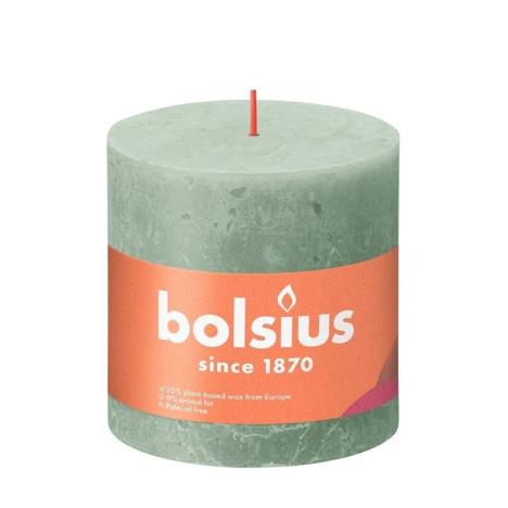 Bolsius Jade Green Rustic Shine Pillar Candle 10cm x 10cm  £10.34