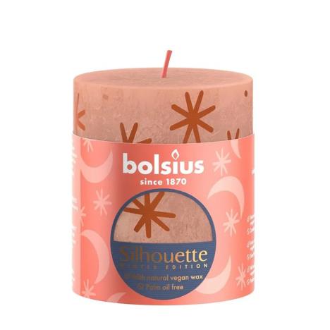 Bolsius Creamy Caramel Rustic Silhouette Pillar Candle  8cm x 7cm  £5.39