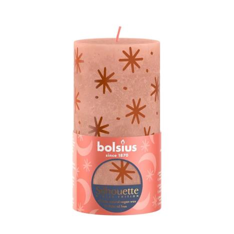 Bolsius Creamy Caramel Rustic Silhouette Pillar Candle  13cm x 7cm  £7.19