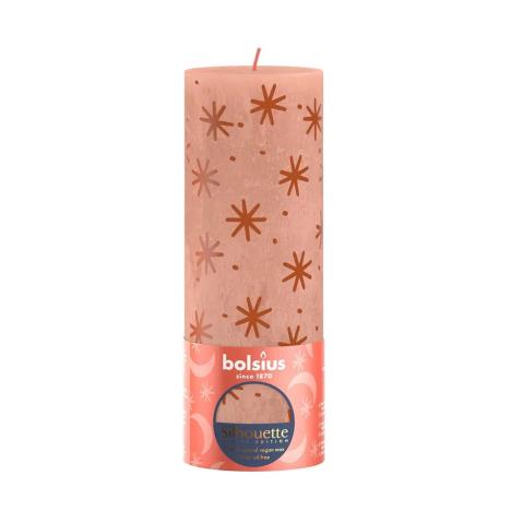 Bolsius Creamy Caramel Rustic Silhouette Pillar Candle  19cm x 7cm  £9.89