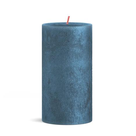 Bolsius Blue Shimmer Pillar Candle  13cm x 7cm  £7.19