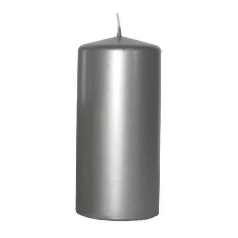 Bolsius Silver Pillar Candle 15cm x 7cm  £8.99