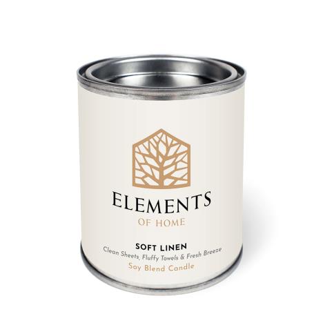 Elements of Home Soft Linen Tin Candle  £8.99