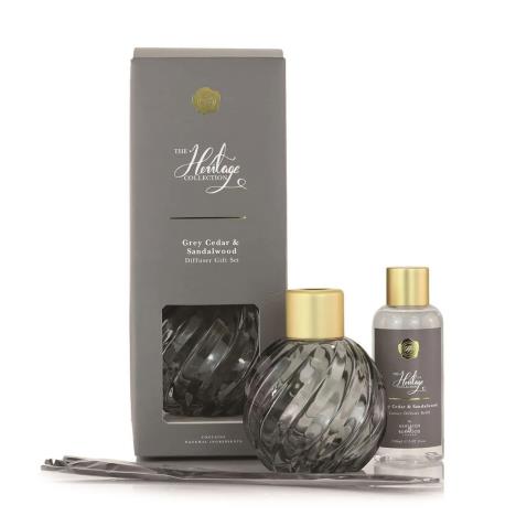 Ashleigh & Burwood Grey Swirling Jewel Reed Diffuser & Grey Cedar & Sandalwood Gift Set  £25.65