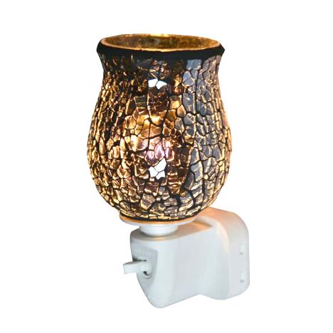 Sense Aroma Black Crackle Tulip Mosaic Plug In Wax Melt Warmer  £13.04