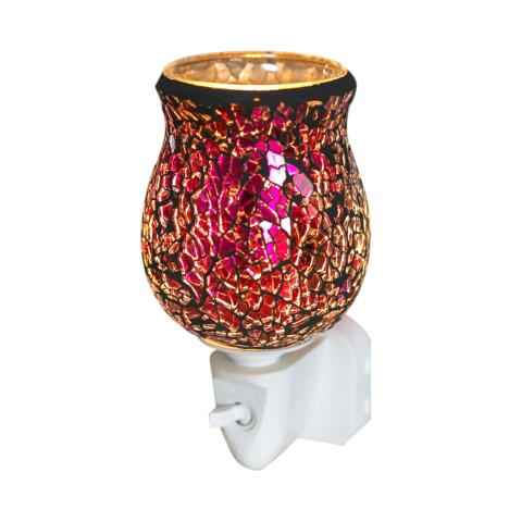 Sense Aroma Fuchsia Gem Crackle Tulip Mosaic Plug In Wax Melt Warmer  £13.04