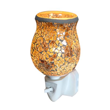 Sense Aroma Grey Crackle Tulip Mosaic Plug In Wax Melt Warmer  £13.04