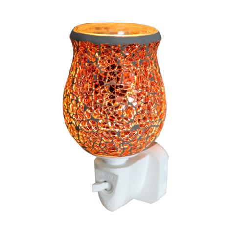 Sense Aroma Rose Gold Crackle Tulip Mosaic Plug In Wax Melt Warmer  £13.04