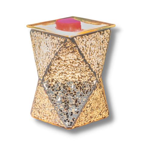 Sense Aroma Silver Crackle Geometric Electric Wax Melt Warmer  £35.09