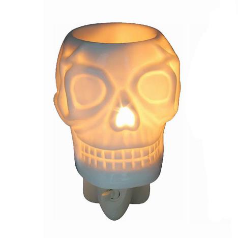 Desire Aroma White Skull Ceramic Plug In Wax Melt Warmer  £11.19