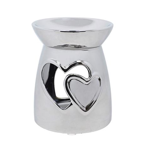 Desire Aroma Silver Hearts Wax Melt Warmer  £4.19