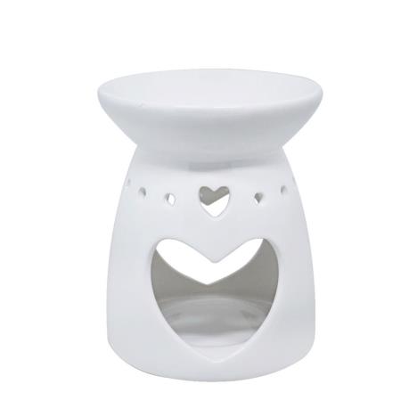 Desire White Hearts Ceramic Wax Melt Warmer  £3.59