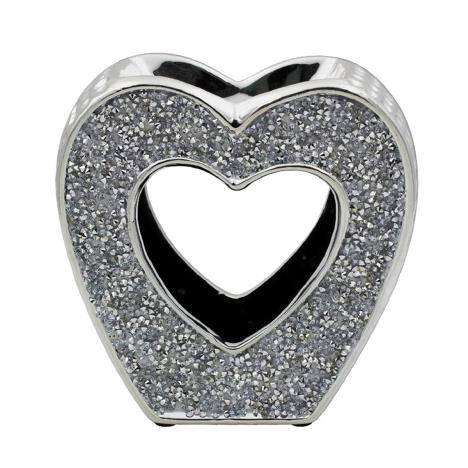 Silver Sparkle Heart Wax Melt Warmer  £7.19