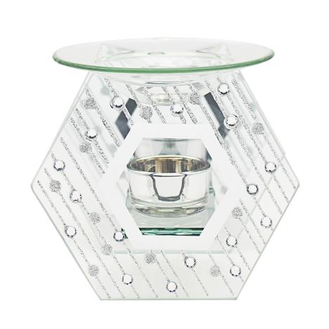 Desire Mirrored Hexagon Wax Melt Warmer  £7.19