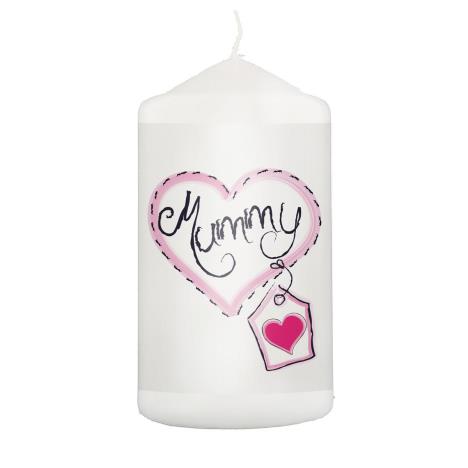 Mummy Heart Stitch Pillar Candle  £11.69