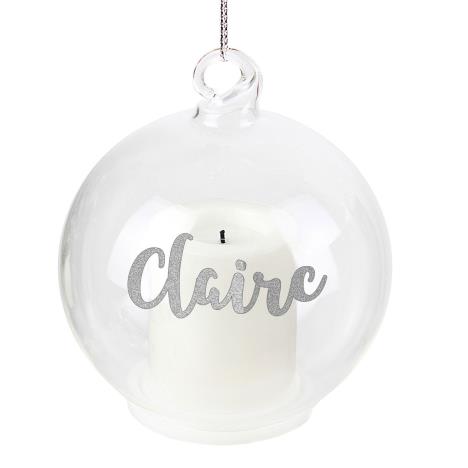 Personalised Christmas LED Candle Bauble  £10.79