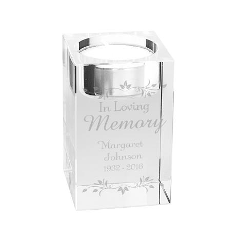 Personalised Sentiments Glass Tea Light Holder  £20.69