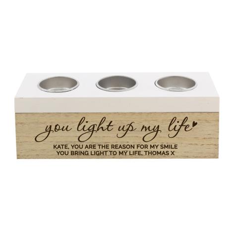 Personalised You Light Up My Life Triple Tea Light Box  £15.29