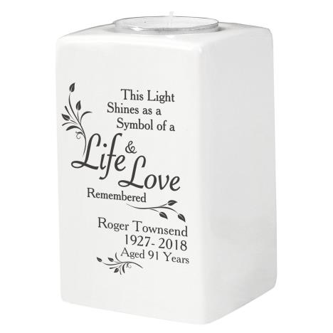 Personalised Loving Memory Ceramic Tea Light Candle Holder  £12.59