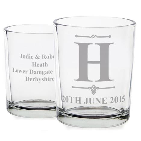 Personalised Pack of 10 Decorative Initial Votive Candle Holders  £44.91