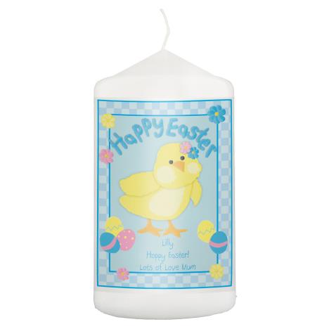 Personalised Happy Easter Chick Pillar Candle  £8.99