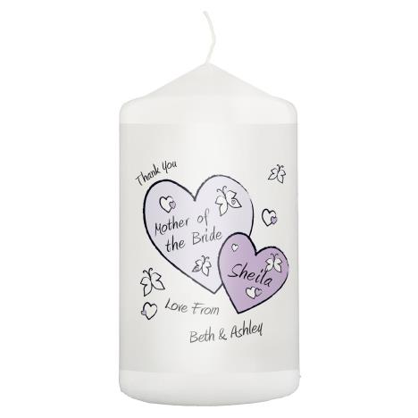 Personalised Butterfly Hearts Pillar Candle  £8.99