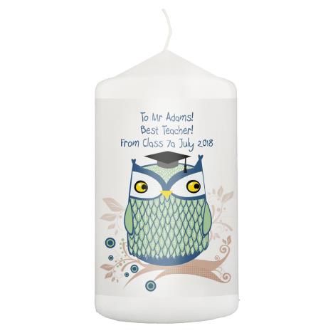 Personalised Mr Owl Pillar Candle  £8.99