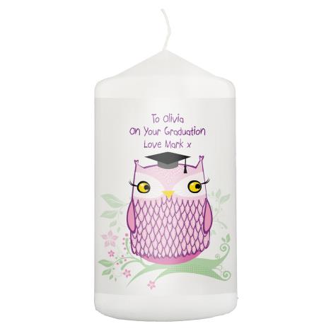 Personalised Miss Owl Teacher Pillar Candle  £8.99