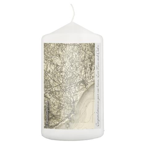 Personalised 1896 - 1904 Revised New Map Pillar Candle  £10.79