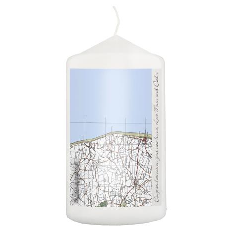 Personalised 1919 - 1926 Popular Edition Map Pillar Candle  £10.79