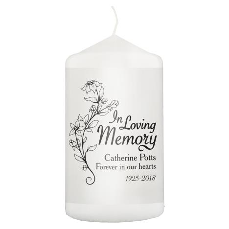 Personalised In Loving Memory Pillar Candle