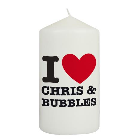 Personalised I Heart Pillar Candle  £8.99