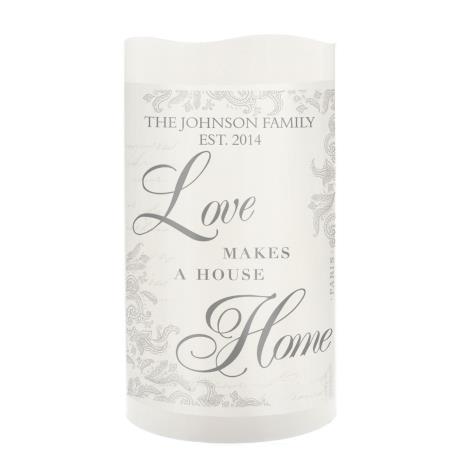 Personalised Love Makes a Home LED Candle  £13.49