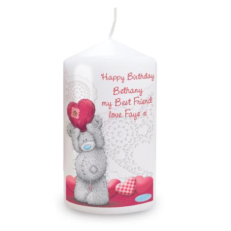 Personalised Me to You Bear Heart Pillar Candle  £11.69