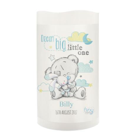 Personalised Tiny Tatty Teddy Dream Big Blue Nightlight LED Candle  £13.49