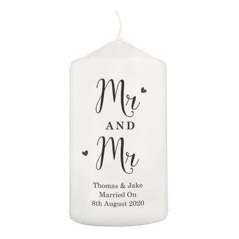 Personalised Married Couple Wedding Pillar Candle  £11.69