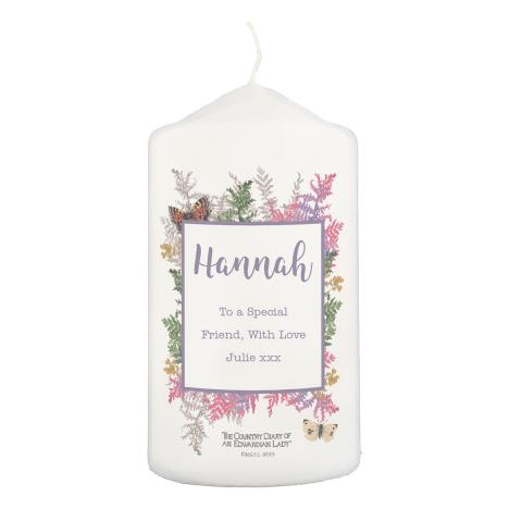 Personalised Country Diary Botanical Pillar Candle  £9.89