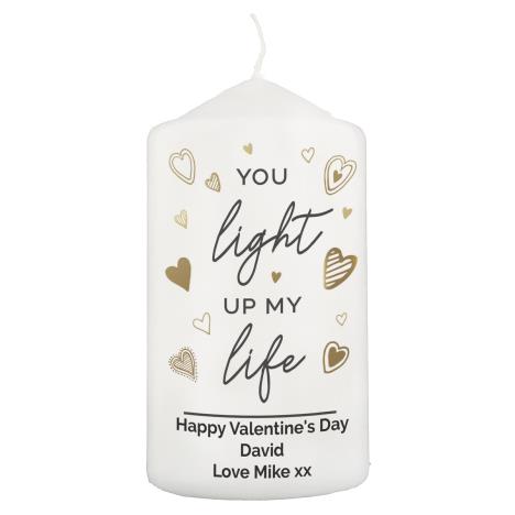 Personalised You Light Up My Life Pillar Candle  £11.69