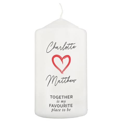 Personalised Together Is My Favourite Place Pillar Candle  £11.69