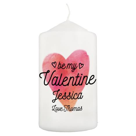 Personalised Be My Valentine Pillar Candle  £11.69