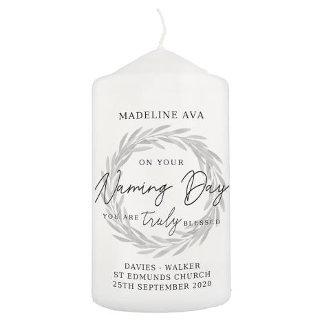 Personalised Truly Blessed Naming Day Pillar Candle  £11.69