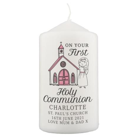 Personalised Girls First Holy Communion Pillar Candle  £11.69