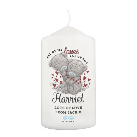 Personalised All My Love Me to You Bear Pillar Candle  £11.69