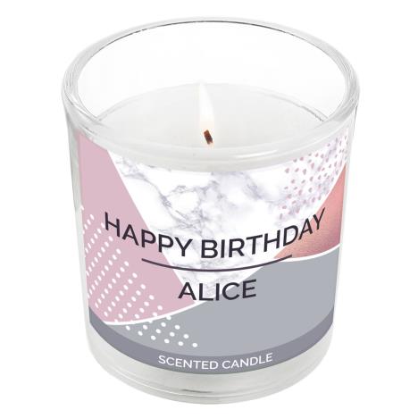 Personalised Geometric Scented Jar Candle  £8.99