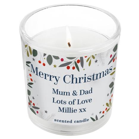 Personalised Festive Christmas Scented Jar Candle  £8.99