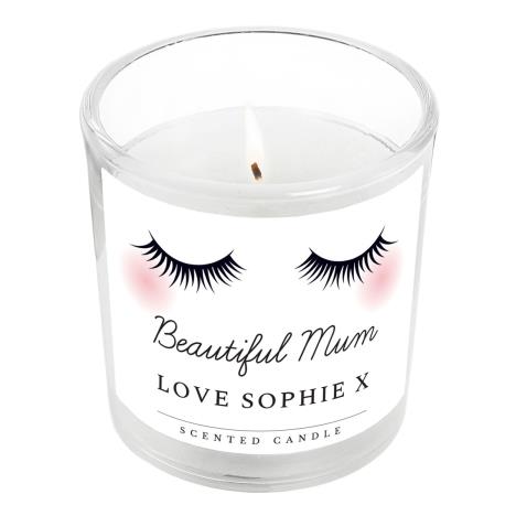 Personalised Eyelashes Scented Jar Candle  £8.99