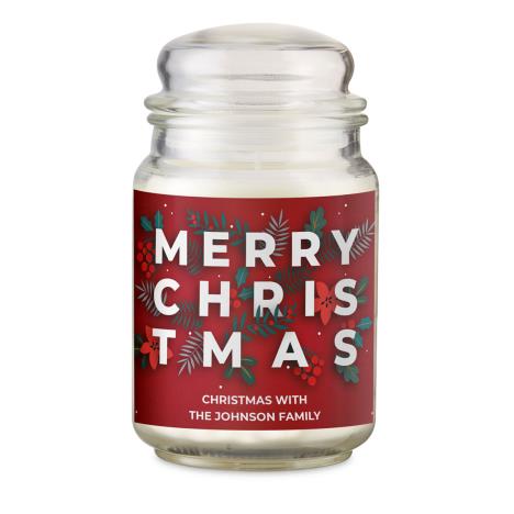 Personalised Christmas Large Scented Jar Candle  £17.99