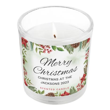 Personalised Merry Christmas Scented Jar Candle  £8.99