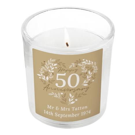 Personalised 50th Golden Wedding Anniversary Jar Candle  £8.99