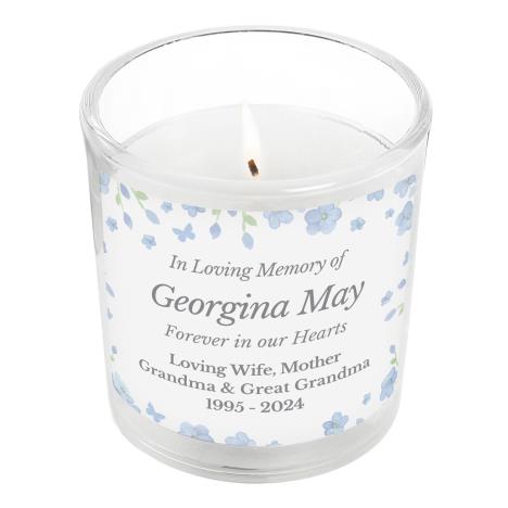 Personalised Memorial Forget Me Not Jar Candle  £8.99